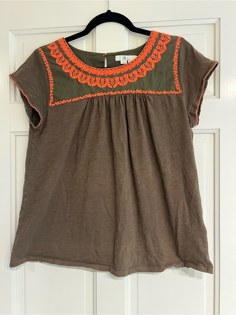 Boden Embroidered Cotton Top